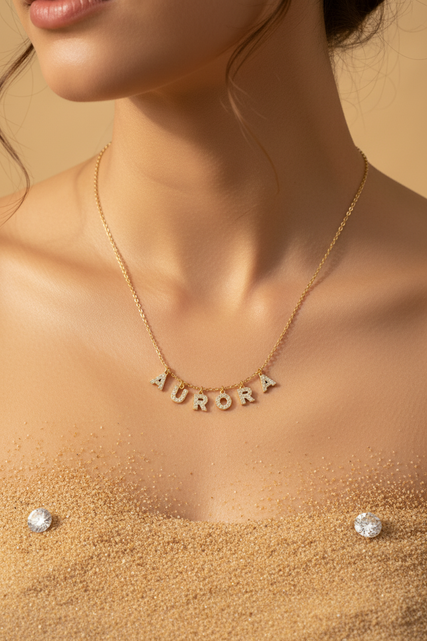 Collier personnalisable - porté